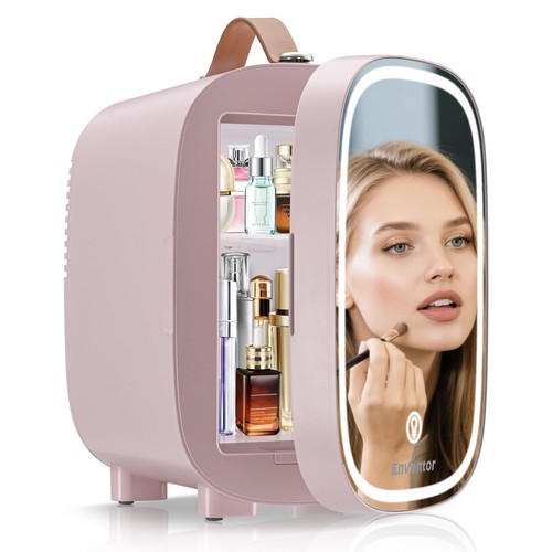 Mini frigo portatile rosa con - frigo,